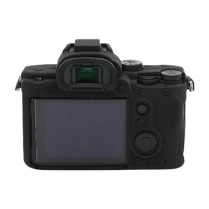 Soft Silicone Protective Case for Sony Mirrorless Cameras shown fitted on camera back with easy-access controls and durable stretchable silicone protection