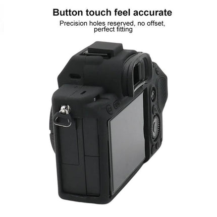Soft Silicone Protective Case for Sony Mirrorless Cameras shown fitted on camera back with touchscreen access and precise button cutouts