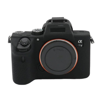 Soft Silicone Protective Case for Sony Mirrorless Cameras on black Sony mirrorless camera, stretchable durable silicone protecting body and grip
