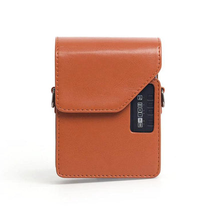 Vintage PU Leather Protective Case for Instax Cameras - brown PU leather camera case with strap, dust and scratch protection