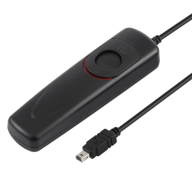 Cuely Remote Shutter Release Cord for Nikon Cameras — black handheld remote shutter release with cable and connector
