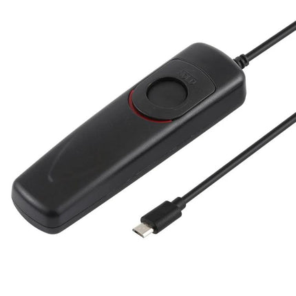 Cuely Wired Shutter Release Cord for Fujifilm Digital Cameras – black wired remote with button and micro connector for long exposure and macro shots