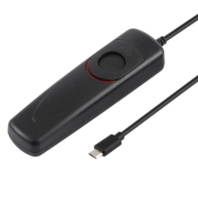 Cuely Wired Shutter Release Cord for Fujifilm Digital Cameras – black wired remote with button and micro connector for long exposure and macro shots