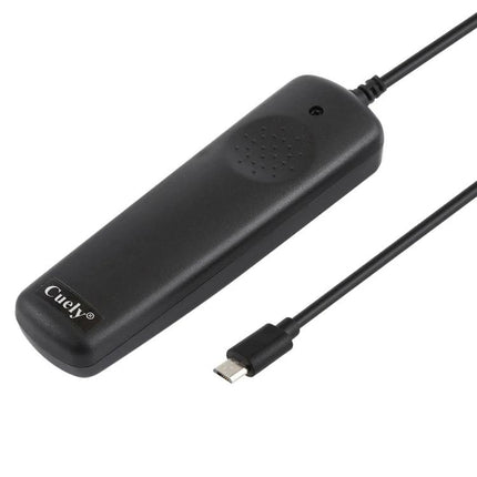 Cuely Wired Shutter Release Cord for Fujifilm Digital Cameras – black wired remote for long exposures and macro shots, micro‑connector cable