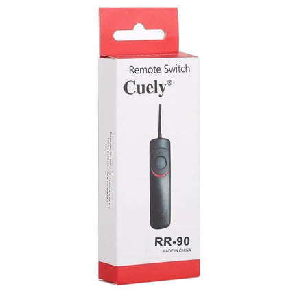 Cuely Wired Shutter Release Cord for Fujifilm Digital Cameras — RR-90 remote switch in retail box, black wired shutter release for Fujifilm