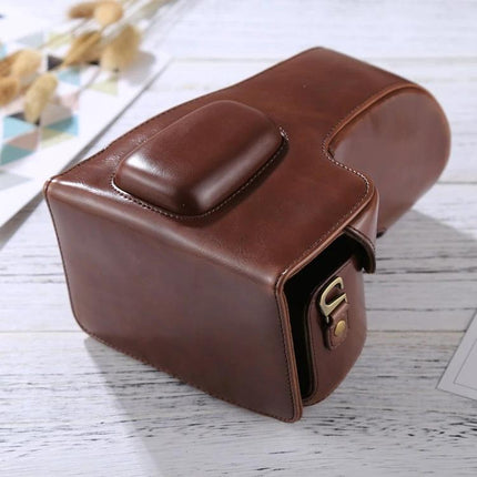 Full Body Soft PU Leather Protective Case for Nikon Cameras brown travel-ready cover protects camera from dust scratches with easy access