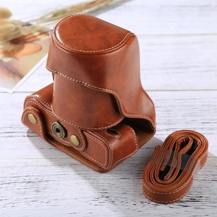 Durable PU Leather Protective Case for Digital Cameras with Strap