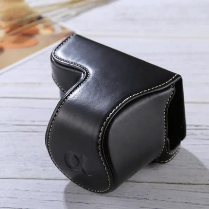 Durable PU Leather Camera Case with Strap for Sony Models