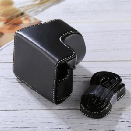 Durable PU Leather Camera Case with Strap for Sony Models