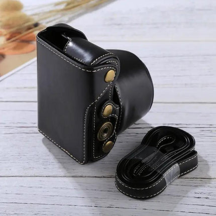 Durable PU Leather Camera Case with Strap for Sony Models