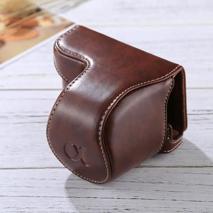 Durable PU Leather Camera Case with Strap for Sony Models