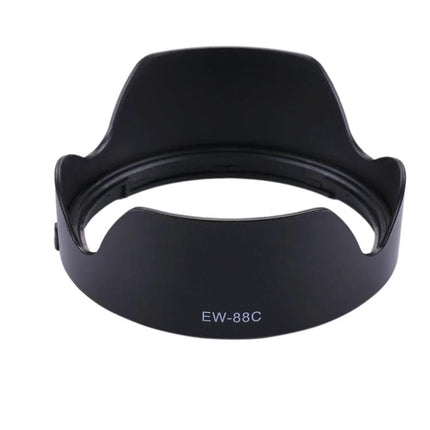 Practical Lens Hood for Canon EF Series, Shields from Light and Debris - black EW-88C PVC lens hood protecting against flare and debris