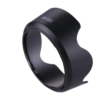 Lens Hood for Canon Cameras, Provides Shade and Protection — petal-shaped EW-63C hood for EF-S 18-55mm f/3.5-5.6 IS STM, blocks flare and protects lens