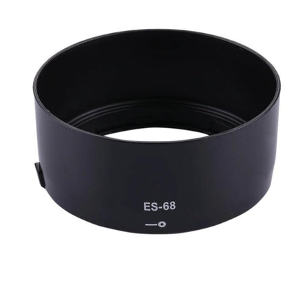 Lens Hood for Canon EOS Cameras - Shade and Protect Lenses, black ES-68 PVC bayonet hood protecting lens from flare, dust, and impact