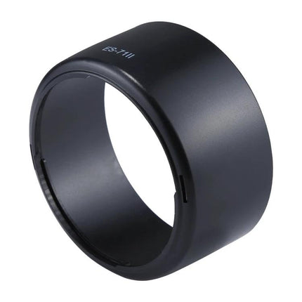 Alt Tag: ES-71 II Lens Hood for Shading and Protecting Canon Camera Lenses — black circular hood for Canon EF 50mm f/1.4 USM to reduce flare and protect lens