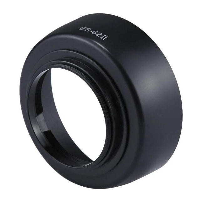 Lens Hood Shade for Canon EF 50mm F1.8 II Camera Lens — black ES-62II protective lens hood for outdoor and urban photography