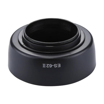 Lens Hood Shade for Canon EF 50mm F1.8 II Camera Lens - black ES-62 II protective lens hood to block stray light and shield from dust and light rain
