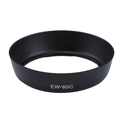 Compatible Lens Hood for Canon EF 28-90mm and EF-S 18-55mm Lenses - black PVC EW-60C style hood for glare reduction and lens protection