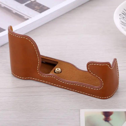 PU Leather Half Case Base for FUJIFILM X-A5 Camera