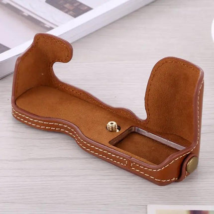 PU Leather Half Case Base for FUJIFILM X-A5 Camera