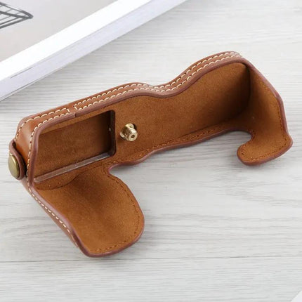 PU Leather Half Case Base for FUJIFILM X-A5 Camera