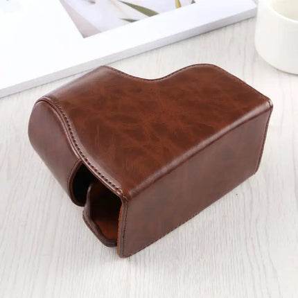 Durable PU Leather Protective Case for Sony A6400 with Strap