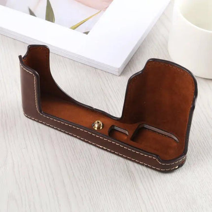 Protective PU Leather Half Case for Leica TL Camera with 1/4 Inch Thread