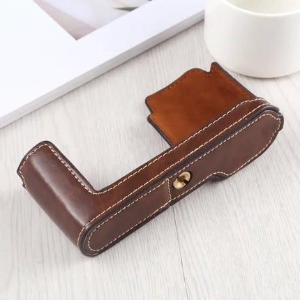 Protective PU Leather Half Case for Leica TL Camera with 1/4 Inch Thread