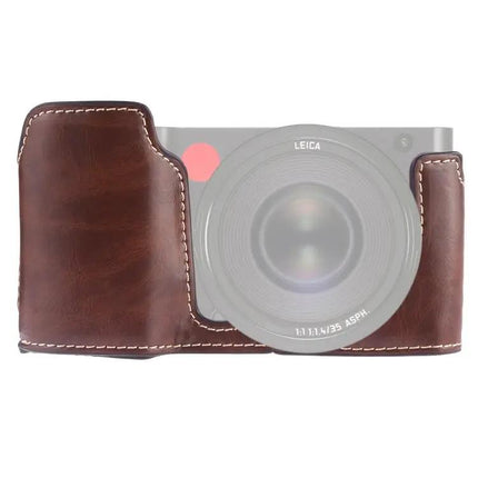 Protective PU Leather Half Case for Leica TL Camera with 1/4 Inch Thread