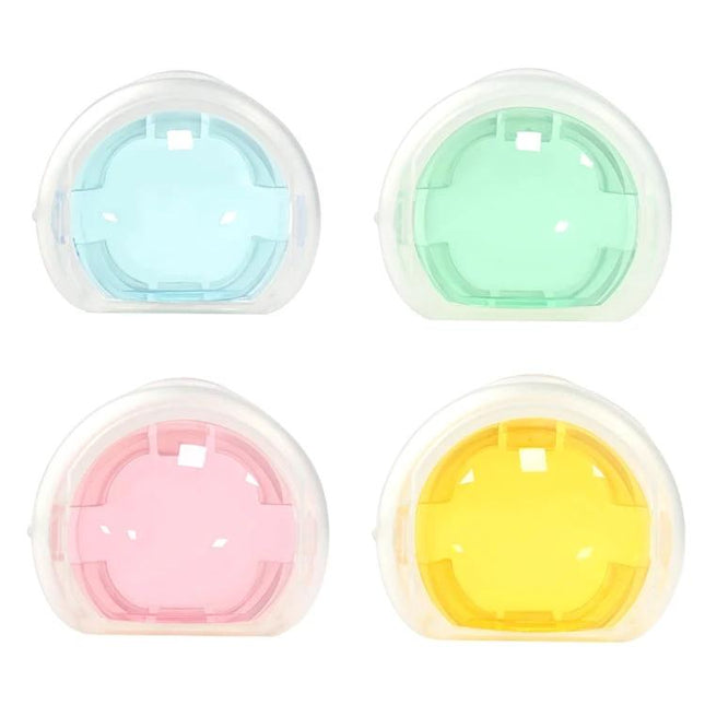 Set of Four Colorful Jelly Filters for Fujifilm Instax Mini 11 showing blue, green, pink, and yellow instant camera color overlays