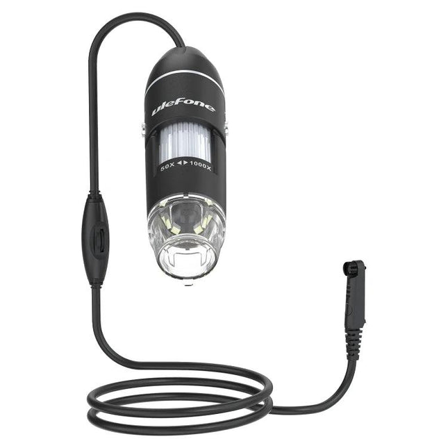 Ulefone uSmart C01 Wired Microscope for Armor Series Devices – wired microscope accessory with cable, LED lights and connector for close-up inspections
