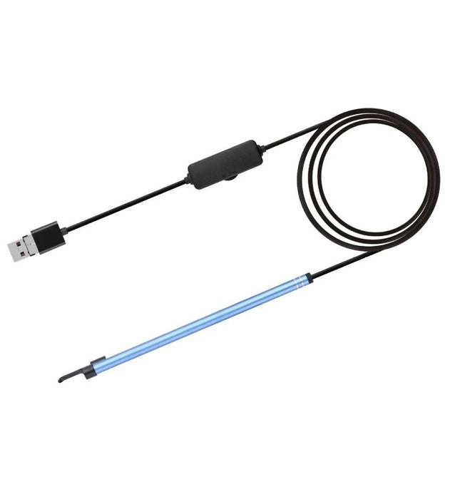 Visual Earwax Cleaning Endoscope with WiFi and LED Lights - USB camera probe with LED-lit slim wand for at-home earwax inspection