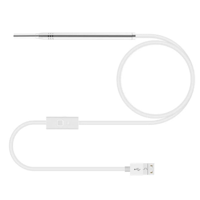 Handheld Endoscope for Ear, Nose, and Tooth Checks with LED Lights slim USB probe with LED-lit camera and cable for at-home ear nose tooth inspections