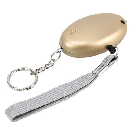 SINCOTE Portable Mini Personal Alarm for Women and Kids small gold keychain alarm with wrist strap for personal safety