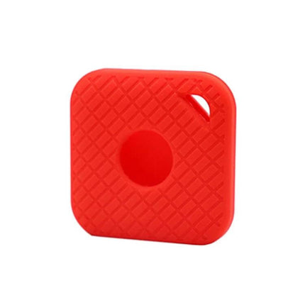 Silicone Protective Case for Tile Sport Bluetooth Tracker in red silicone with textured pattern and keyring hole