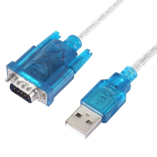 LandaTianrui 80cm USB to RS232 Serial Adapter Cable blue transparent USB-A to 9-pin RS232 serial connector for legacy devices