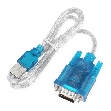 LandaTianrui 80cm USB to RS232 Serial Adapter Cable with transparent blue housing and USB-A to 9-pin RS232 connector