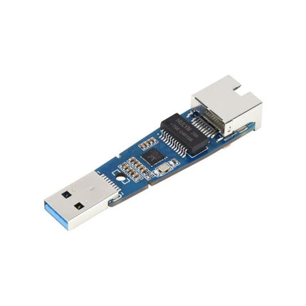 Waveshare Driver-Free USB to Gigabit Ethernet Converter Module with Realtek controller blue PCB, USB-A to RJ45 adapter for gaming and streaming