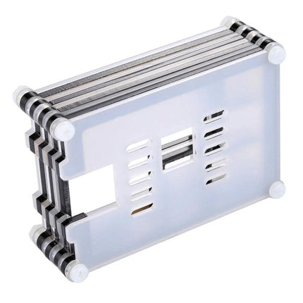 Acrylic Protective Case for Raspberry Pi 3 with Ventilation Holes - translucent 9-layer acrylic enclosure with vent slots and secure standoff hardware