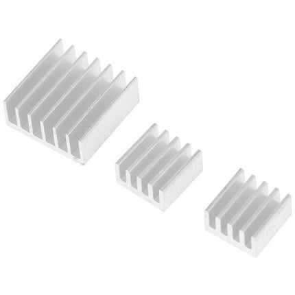 Aluminium Cooling Heat Sink for Raspberry Pi 3 and 2 Devices - aluminium heatsink set for cooling Raspberry Pi in DIY and home automation