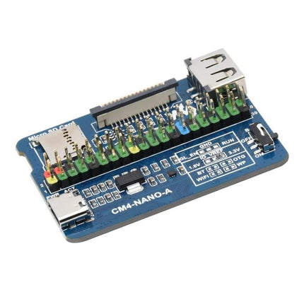 Waveshare Nano Base Board A for Raspberry Pi Compute Module compact CM4 carrier board with USB, GPIO pins, Micro-USB and microSD slot