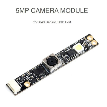 Waveshare 5MP Auto-Focus USB Camera for Video Recording compact module with OV5640 sensor and USB port for Raspberry Pi projects