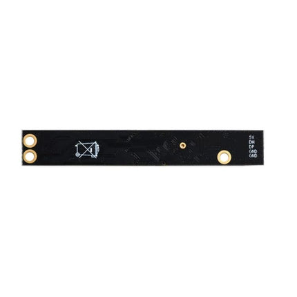 Waveshare 5MP USB Camera Module for Everyday Video Recording slim black PCB module with mounting holes and USB pin labels