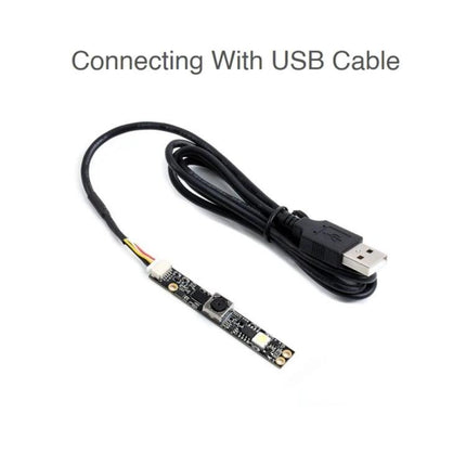 Waveshare 5MP USB Camera Module for Everyday Video Recording slim USB-connected camera board with USB cable for video calls and basic surveillance