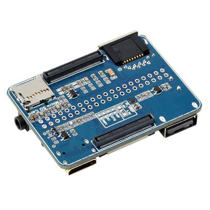 Waveshare Compact Nano Base Board B for Raspberry Pi CM4 Expansion showing CM4 connectors, microSD slot and compact blue PCB for embedded development