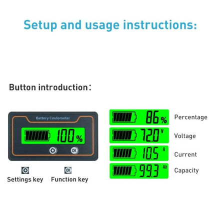 Digital Battery Charge Meter for Lead-Acid and Lithium Batteries
