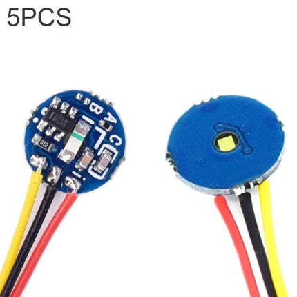 Touch Switch Board Module for LED Light Control, 5 Pieces - round touch sensor board with red black yellow wires for DIY LED lighting projects