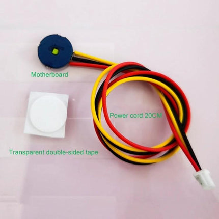 Touch Switch Board Module for LED Light Control, 5 Pieces - small round touch sensor with 20cm red yellow black power cord and double-sided tape