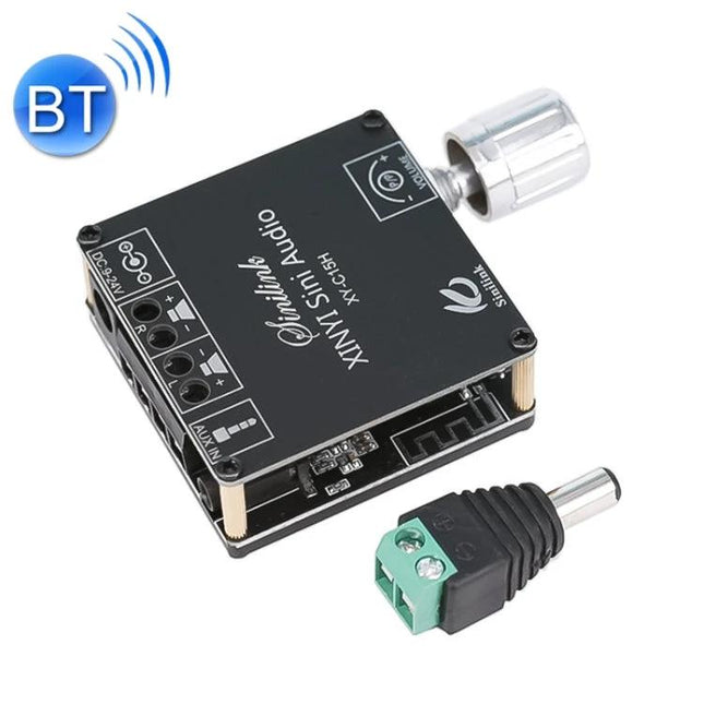 Dual Channel Bluetooth Stereo Amplifier with Enclosure compact Bluetooth 5.0 stereo amp with AUX input and enclosure for home audio