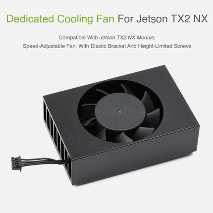 Waveshare Dedicated Cooling Fan for NVIDIA Jetson TX2 NX Module – embedded aluminum-shell fan with speed-adjustable blade for thermal management